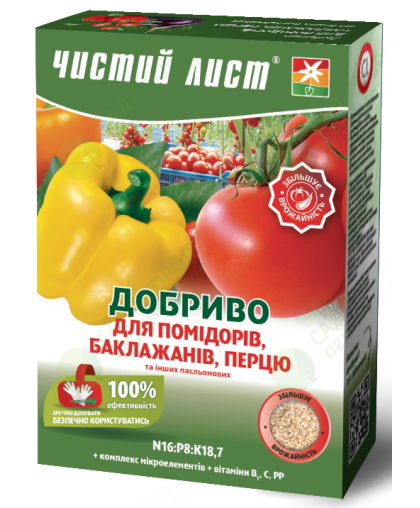 Чистый лист кристаллическое удобрение для помидоров и перца, 900 г
