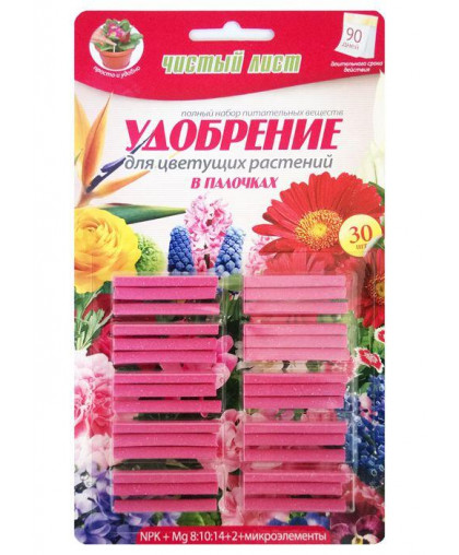Чистый лист палочки для цветущих, 30 шт