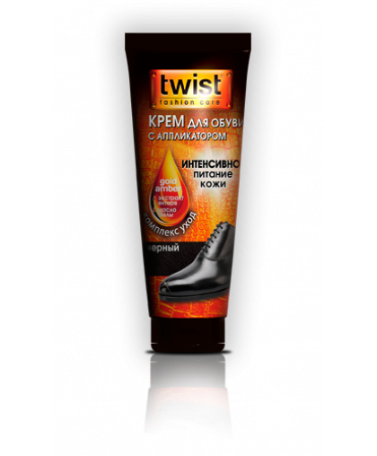 Твіст Крем для взуття  у тубі 75 ml Чорний